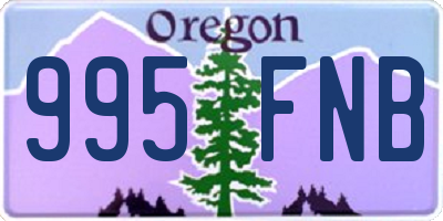 OR license plate 995FNB