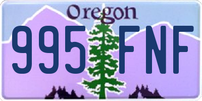 OR license plate 995FNF