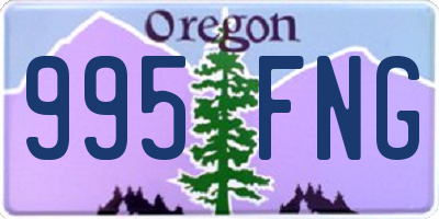 OR license plate 995FNG