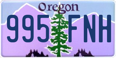 OR license plate 995FNH