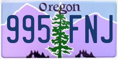 OR license plate 995FNJ
