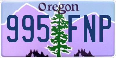 OR license plate 995FNP
