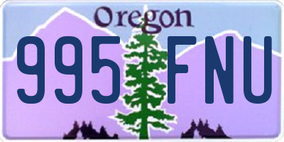 OR license plate 995FNU
