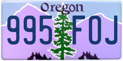 OR license plate 995FOJ