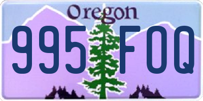 OR license plate 995FOQ