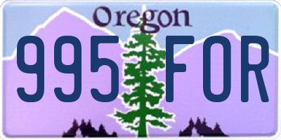 OR license plate 995FOR