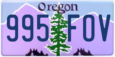 OR license plate 995FOV