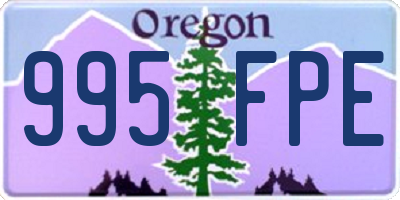 OR license plate 995FPE