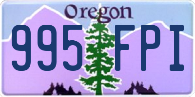 OR license plate 995FPI