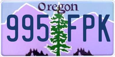 OR license plate 995FPK