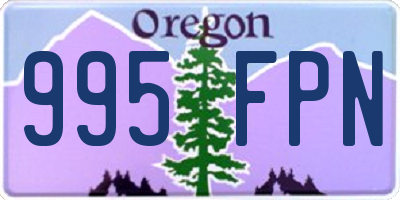 OR license plate 995FPN