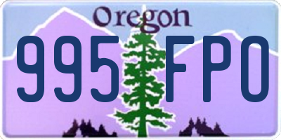 OR license plate 995FPO