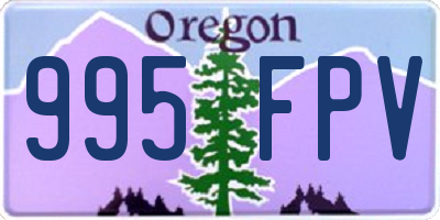 OR license plate 995FPV