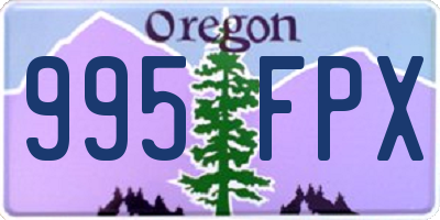 OR license plate 995FPX