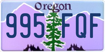 OR license plate 995FQF