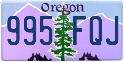 OR license plate 995FQJ