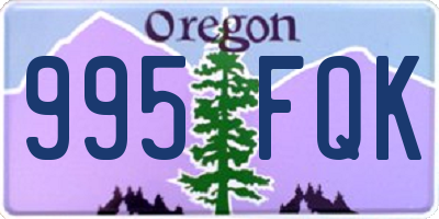 OR license plate 995FQK