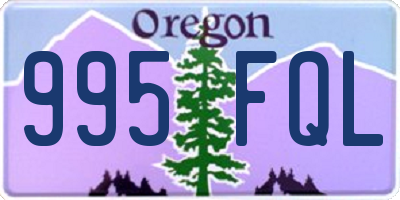 OR license plate 995FQL
