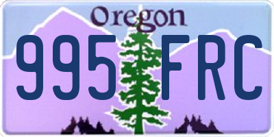 OR license plate 995FRC