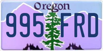 OR license plate 995FRD