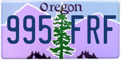 OR license plate 995FRF