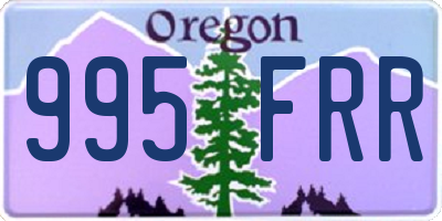 OR license plate 995FRR