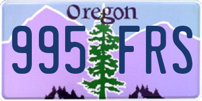OR license plate 995FRS