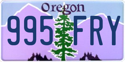 OR license plate 995FRY