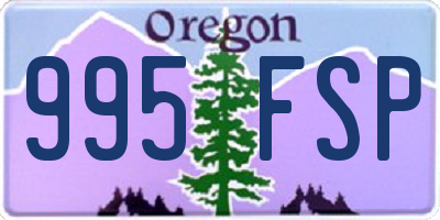 OR license plate 995FSP