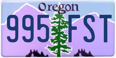 OR license plate 995FST