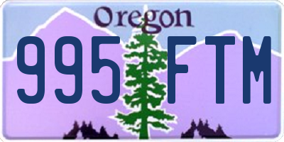 OR license plate 995FTM