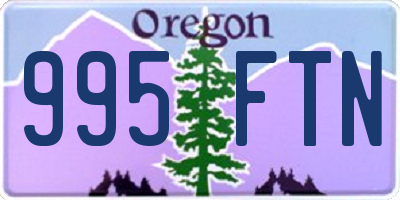 OR license plate 995FTN