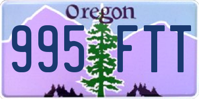 OR license plate 995FTT