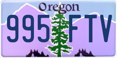 OR license plate 995FTV