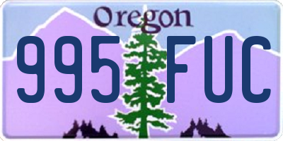 OR license plate 995FUC