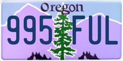 OR license plate 995FUL