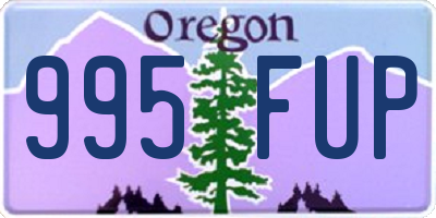 OR license plate 995FUP