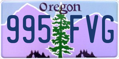 OR license plate 995FVG