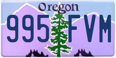OR license plate 995FVM