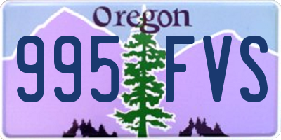 OR license plate 995FVS