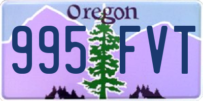 OR license plate 995FVT