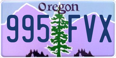 OR license plate 995FVX