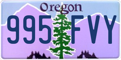OR license plate 995FVY