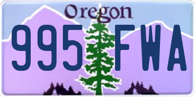 OR license plate 995FWA