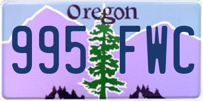 OR license plate 995FWC