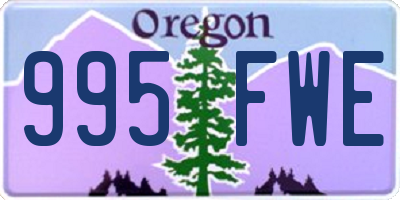OR license plate 995FWE