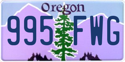 OR license plate 995FWG