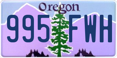 OR license plate 995FWH