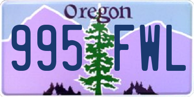 OR license plate 995FWL