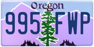 OR license plate 995FWP